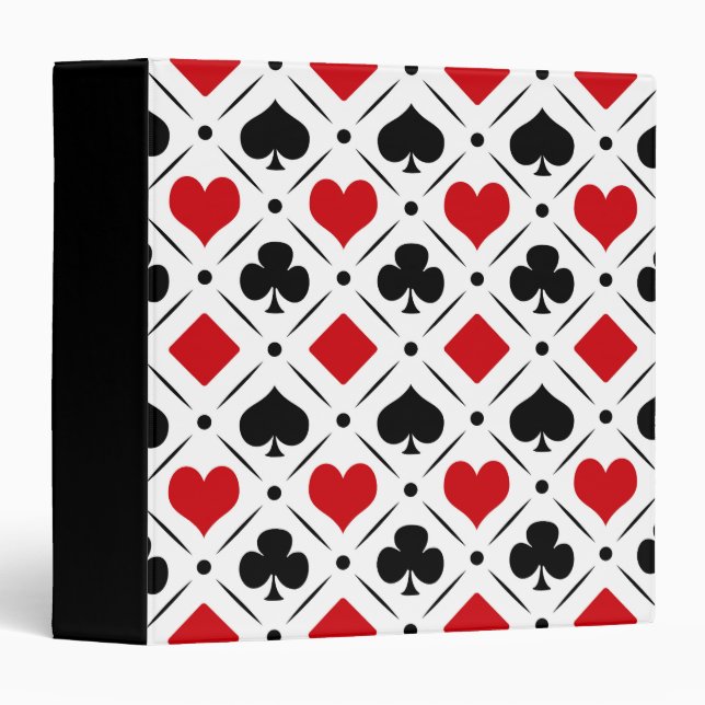 Playing card suits symbols binder (Front/Spine)