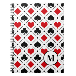 Playing card suits symbols notebook