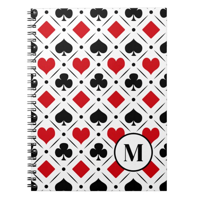 Playing card suits symbols notebook (Front)