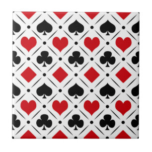 Playing card suits symbols tile
