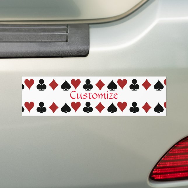 Playing Card Suits Thunder_Cove Bumper Sticker (On Car)