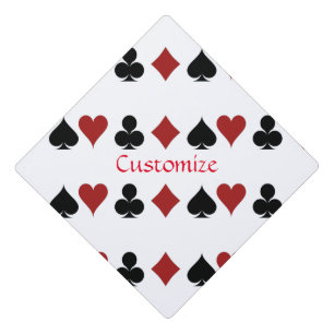 Playing Card Suits Thunder_Cove Graduation Cap Topper