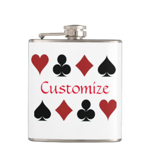 Playing Card Suits Thunder_Cove Hip Flask