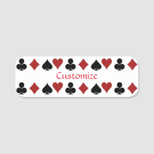 Playing Card Suits Thunder_Cove Name Tag