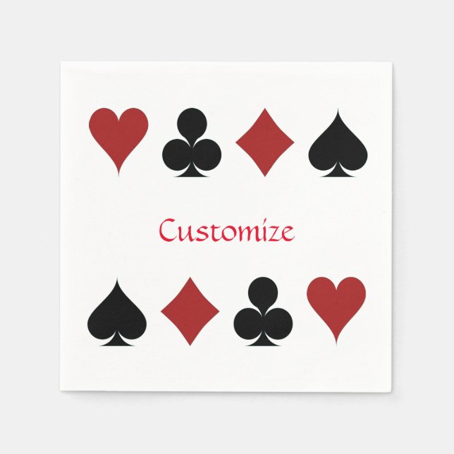 Playing Card Suits Thunder_Cove Napkin (Front)