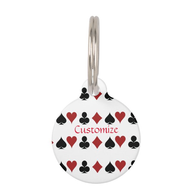 Playing Card Suits Thunder_Cove Pet Tag (Front)