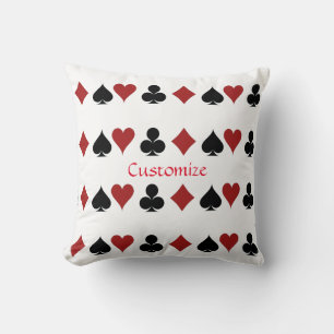 Playing Card Suits Thunder_Cove Throw Pillow