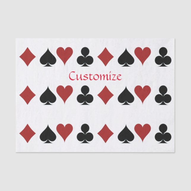 Playing Card Suits Thunder_Cove Tissue Paper (Front)