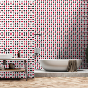 Playing card symbol heart club spade ace pattern wallpaper
