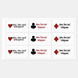 Playing Card Symbols, Funny Saying Labels