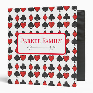 Playing Card Symbols With Name Tag Binder