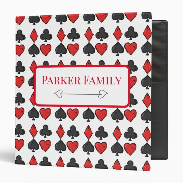 Playing Card Symbols With Name Tag Binder (Front/Inside)
