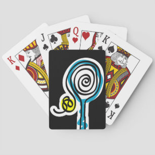 Playing card with tennis theme
