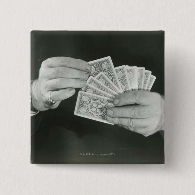 Playing Cards 2 Inch Square Button (Front)