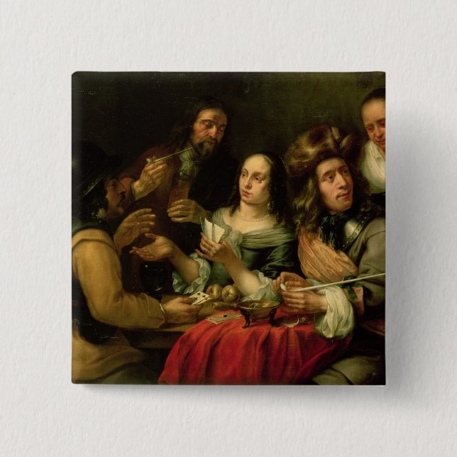 Playing Cards 2 Inch Square Button (Front)