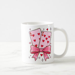 Playing Cards 6 7 Of Hearts 67 Six Seven Meme Bow  Coffee Mug