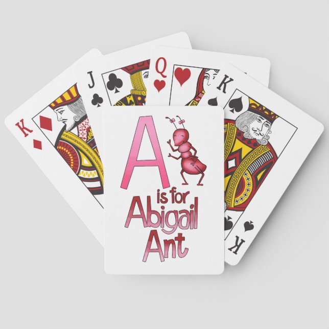 Playing Cards, A is for Abigail Ant Playing Cards (Back)