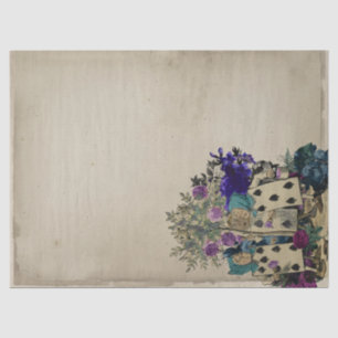 Playing Cards and Flowers Alice in Wonderland Tissue Paper