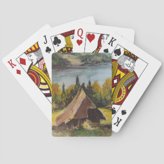 Playing Cards Ann Hayes Painting Chalet On The Lak