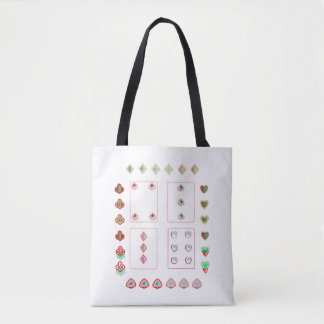 playing cards art motifs tote bag