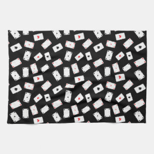 Playing cards artistic design kitchen towel