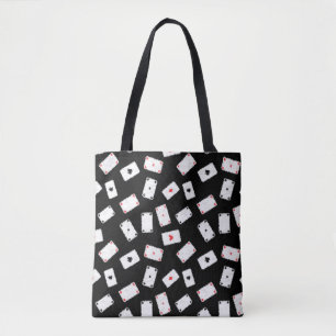 Playing cards artistic design tote bag