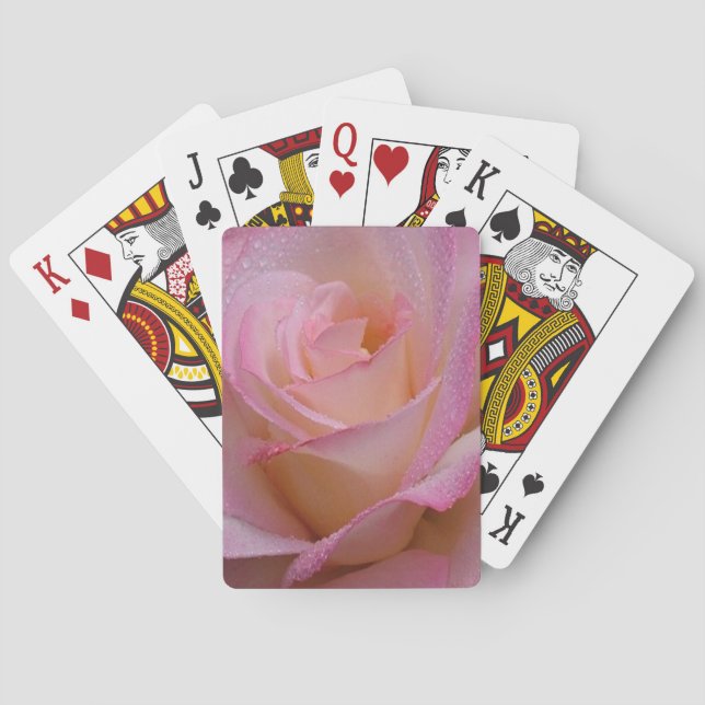 Playing Cards Beautiful Pink Rose (Back)