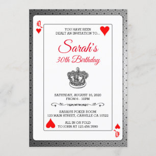 Playing Cards Birthday Invitation