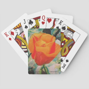 Playing Cards, "California Poppy" by ALarsenArtist Cards