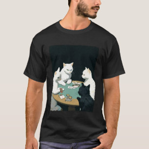 Playing Cards Casino Gambling Cats Playing Poker T-Shirt