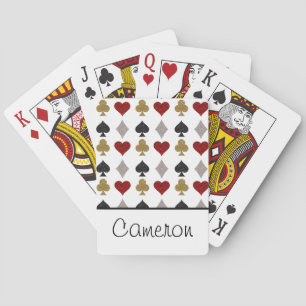 Playing Cards Casino Pattern Custom Name