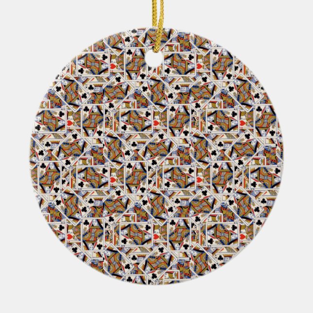 Playing cards Ceramic Ornament (Front)