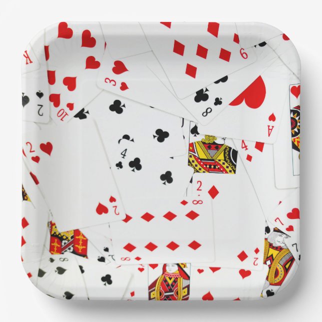 Playing Cards Collection Paper Plate (Front)