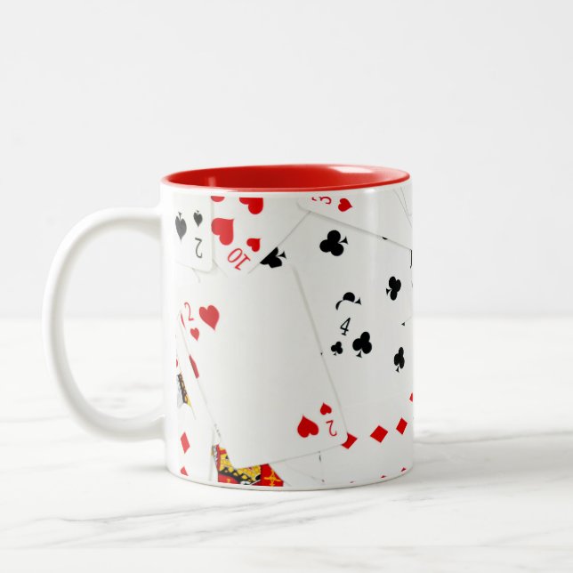 Playing Cards Collection Two-Tone Coffee Mug (Left)
