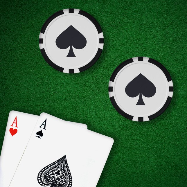 Playing Cards Colour - Spades Poker Chips (Playing Cards Color - Spades Poker Chips)