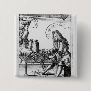 Playing cards commemorating 2 inch square button