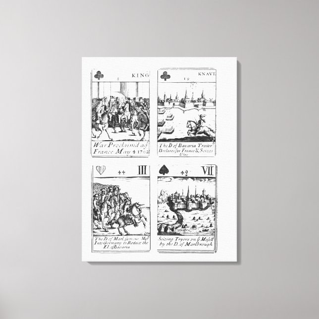 Playing cards commemorating canvas print (Front)