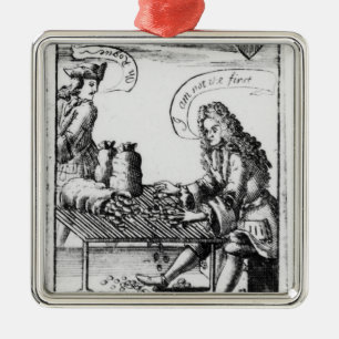 Playing cards commemorating metal ornament