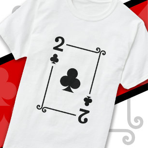 Playing Cards Costume 2 Clubs Card Two Card T-Shirt