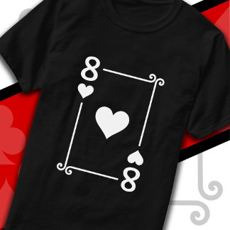 Playing Cards Costume 8 Hearts Card Eight Card T-Shirt