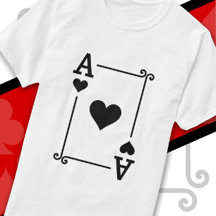 Playing Cards Costume Ace Hearts Card Ace Card T-Shirt