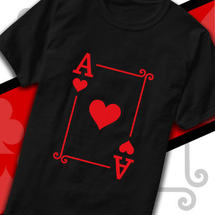 Playing Cards Costume Ace Hearts Card Ace Card T-Shirt