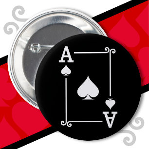 Playing Cards Costume Ace Spades Card Ace Card 2 Inch Round Button