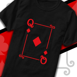 Playing Cards Costume Queen Diamonds Card Queen T-Shirt