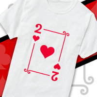 Playing Cards Costume Two Card 2 of Hearts