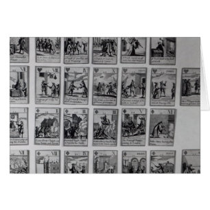 Playing cards depicting episodes