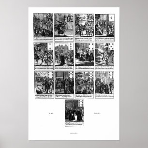 Playing cards depicting the impeachment poster