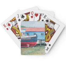 Playing cards - fishing boat