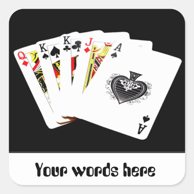 Playing cards gambling customizable sticker (Front)