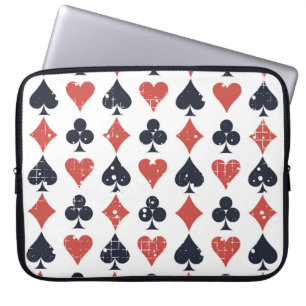Playing Cards: Grunge Abstract Pattern Laptop Sleeve
